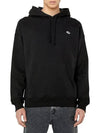 S Rob Doval PJ Oval D Patch Hoodie Black - DIESEL - BALAAN 3