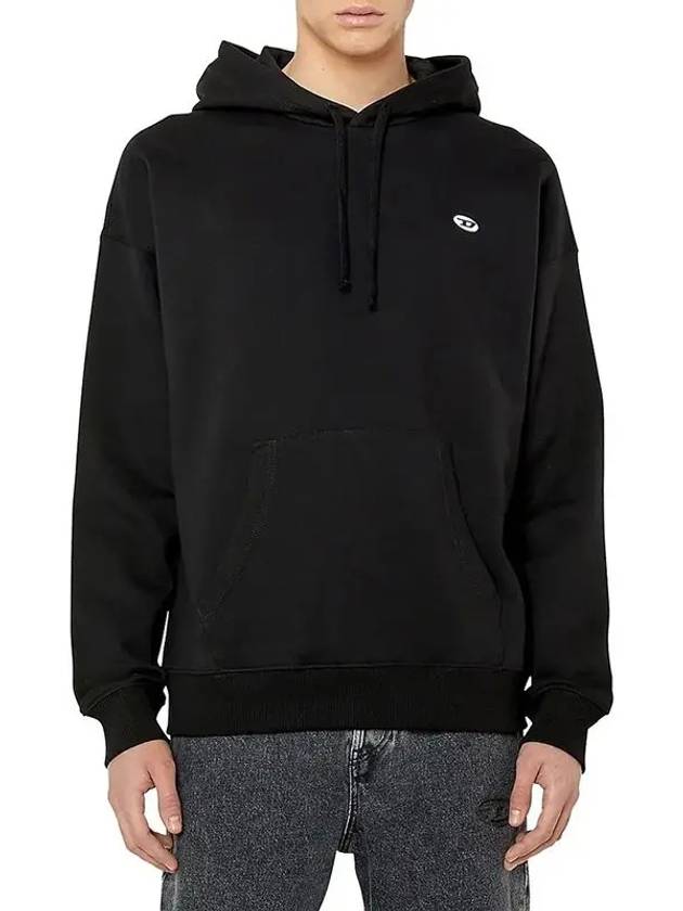 S Rob Doval PJ Oval D Patch Hoodie Black - DIESEL - BALAAN 3