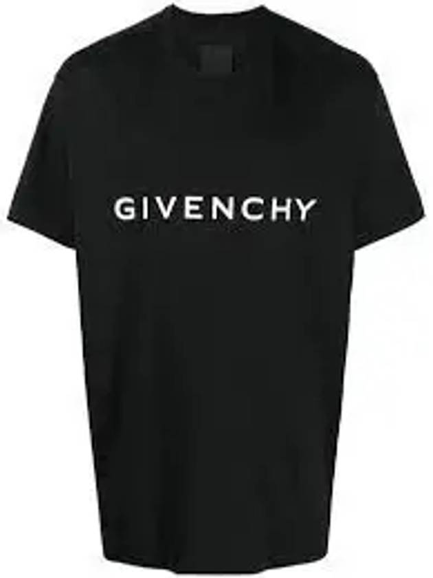 Logo Oversized Fit Cotton Short Sleeve T-Shirt Black - GIVENCHY - BALAAN 2