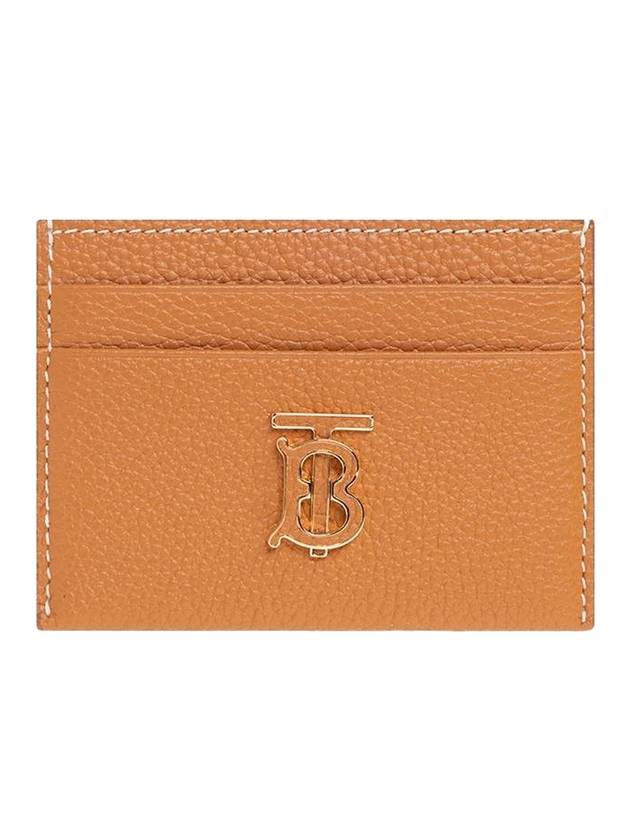 Monogram Logo Leather Card Holder Brown - BURBERRY - BALAAN 1