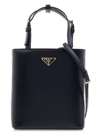 Triangle Logo Tote Bag Black - PRADA - BALAAN 2