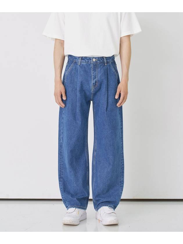 Curved denim pants_wide fit - BLONDNINE - BALAAN 1