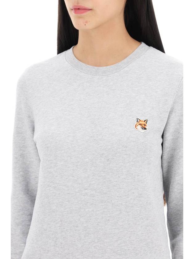 Fox Head Patch Regular Sweatshirt Grey - MAISON KITSUNE - BALAAN 5