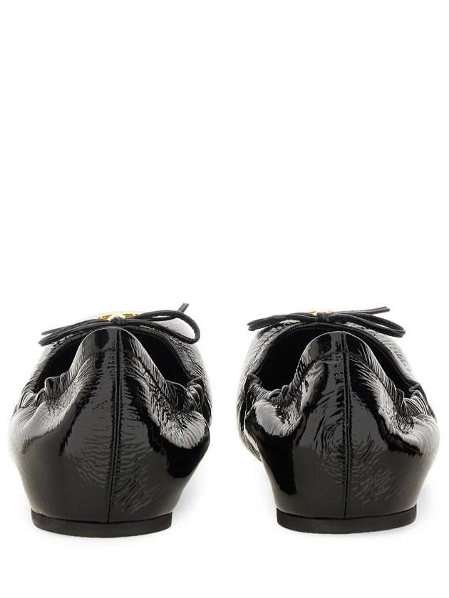 V Logo Signature Flats Black - VALENTINO - BALAAN 4