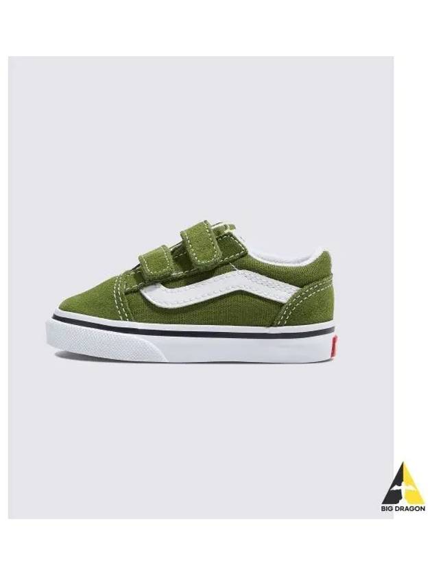 KIDS Old School Velcro Toddler Color THEORY Pesto VN000CPZCIB1 - VANS - BALAAN 1