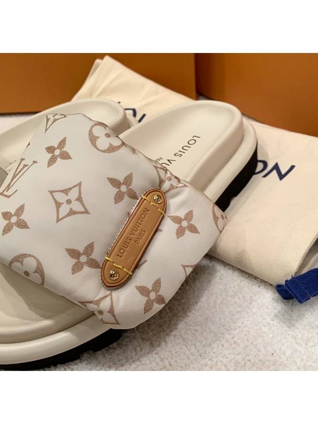 Women s Flat Mules Full Pillow Comfort Sandals Ivory - LOUIS VUITTON - BALAAN 6