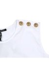 Beads logo epaulet tank top white 128525 - BALMAIN - BALAAN 9