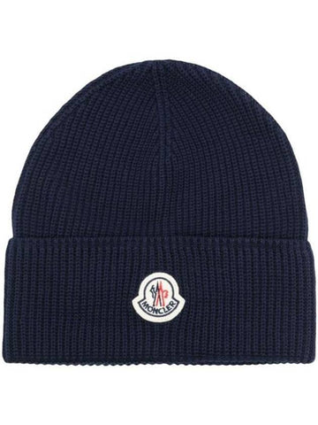 Cotton Beanie Black - MONCLER - BALAAN 1