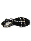 Women's Rockstud Flat Sandals Black - VALENTINO - BALAAN 4