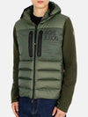 Grenoble Padded Fleece Hooded Jacket Khaki - MONCLER - BALAAN.