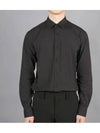 Embroidered EKD Stretch Cotton Long Sleeve Shirt Black - BURBERRY - BALAAN 2