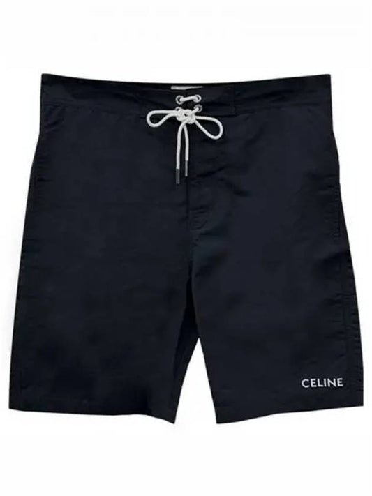 Logo Nylon Swim Shorts Black Men s Pants 271754 - CELINE - BALAAN 1