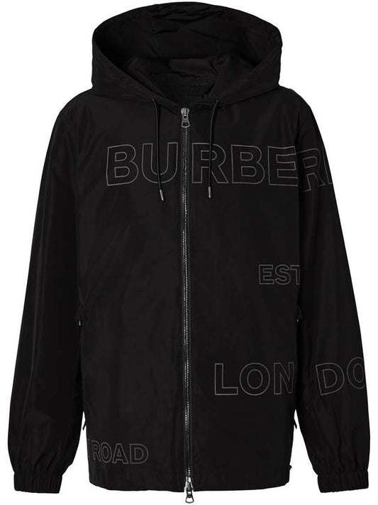 Horseferry Taffeta Hoodie Jacket Black - BURBERRY - BALAAN.