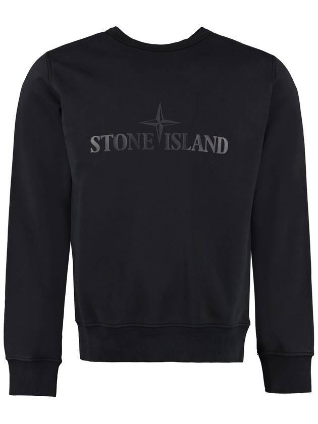 Men's Embossed Logo Reversible Sweatshirt Navy - STONE ISLAND - BALAAN 1