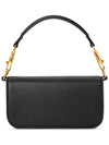 V Logo Calfskin Chain Shoulder Bag Black - VALENTINO - BALAAN 5