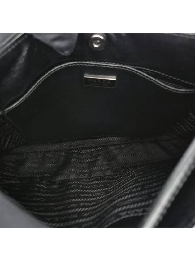 Brushed Cleo Hobo Bag Black Tote Shoulder - PRADA - BALAAN 10