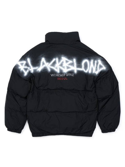 Empty Sprayed Logo Padding Jacket Black - BLACKBLOND - BALAAN 2