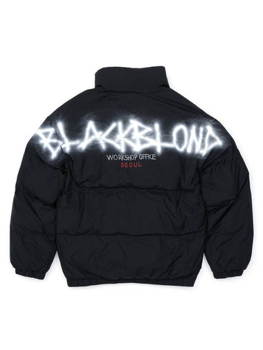 Empty Sprayed Logo Padding Jacket Black - BLACKBLOND - BALAAN 1