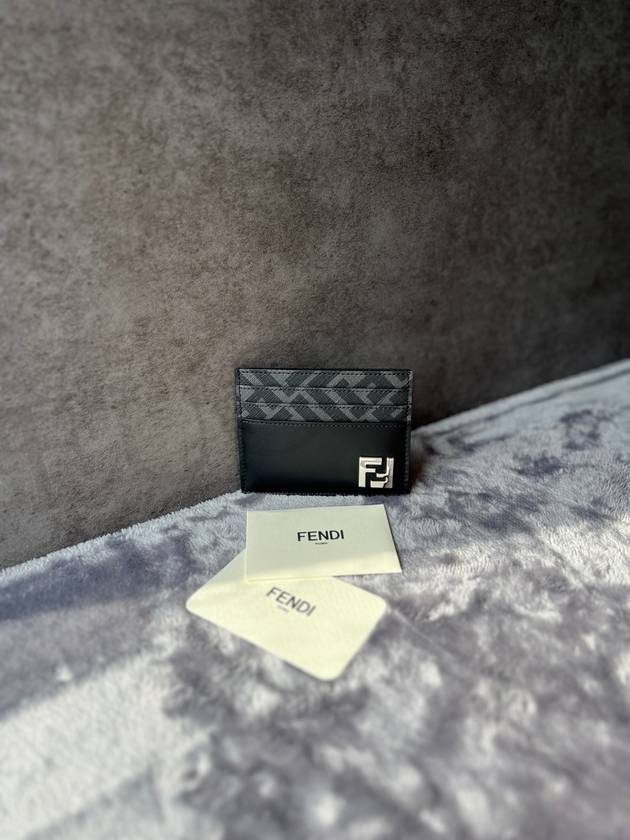 FF Square Leather Card Wallet Black - FENDI - BALAAN 5