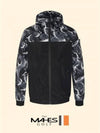 Logo Windbreaker Jacket Jumper Black Orange Label Homme Camo Weather Jacket GW30305 - MAHES - BALAAN 1