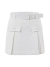 Pleated Polyester Pleated Skirt White - DOYOUKNOWMC GOLF WEAR - BALAAN 1