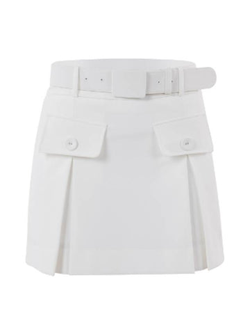 Pleated Polyester Pleated Skirt White - DOYOUKNOWMC GOLF WEAR - BALAAN 1