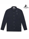 Men s full length printed long sleeved shirt 9354GZPP NAVY - BLACK&WHITE - BALAAN 1