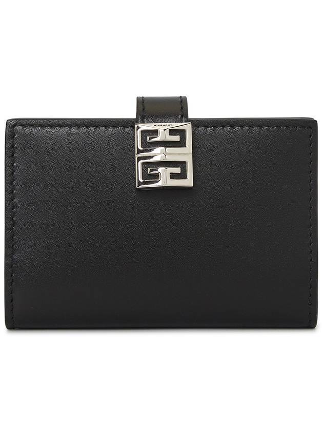 Silver Hardware 4G Leather Card Wallet Black - GIVENCHY - BALAAN.