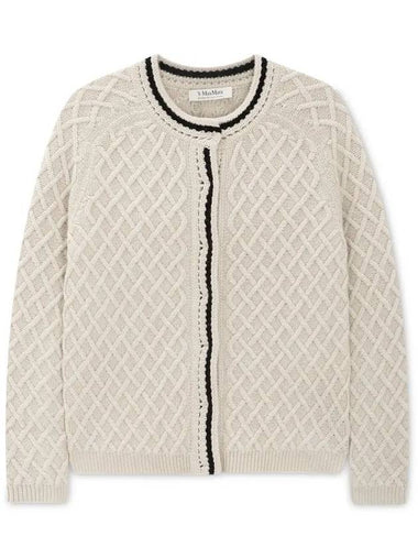 Women's Barbiera Cardigan Ivory - MAX MARA - BALAAN 1