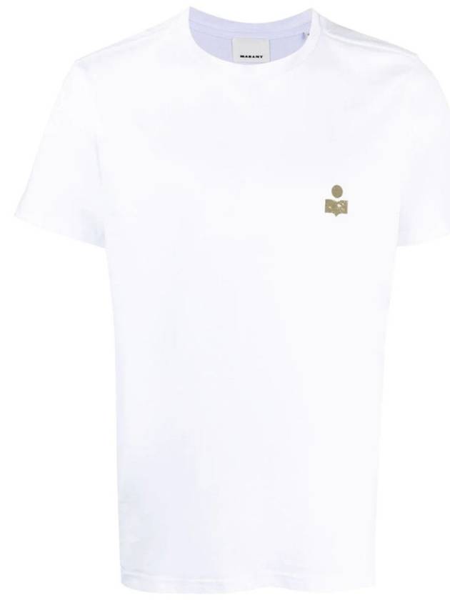 Zafferh Logo Cotton Short Sleeve T-Shirt White - ISABEL MARANT - BALAAN 3