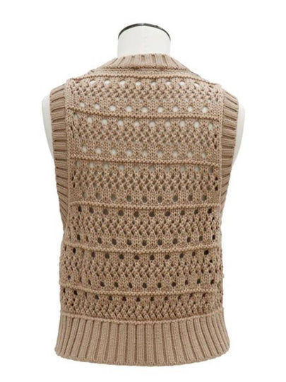 brown knit sleeveless - GANNI - BALAAN 2