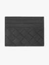 BOTTEGA VENETA Intrecciato Leather Card Wallet Thunder 635057 VCPQ3 1444 - BOTTEGA VENETA - BALAAN