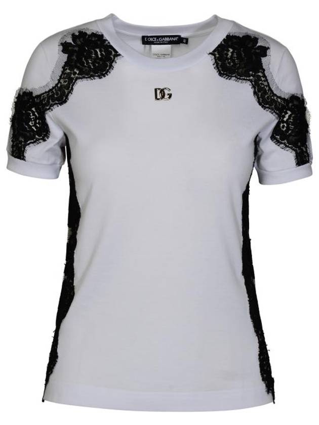 Short Sleeve T-Shirt F8N08T GDB7US9000 White - DOLCE&GABBANA - BALAAN 1