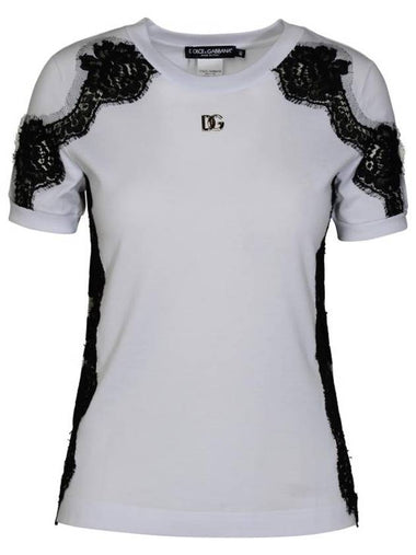 Short Sleeve T-Shirt F8N08T GDB7US9000 White - DOLCE&GABBANA - BALAAN 1