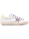 Women's Glitter Yellow Tab Superstar Sneakers White - GOLDEN GOOSE - BALAAN 2