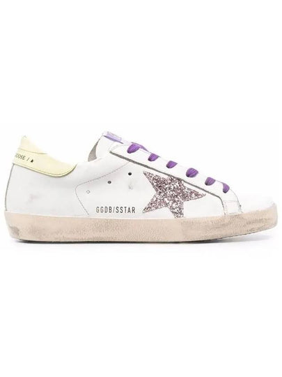 Women's Glitter Yellow Tab Superstar Sneakers White - GOLDEN GOOSE - BALAAN 2