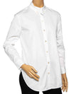 Guan Check Point Long Sleeve Shirt Optic White - BURBERRY - BALAAN 3