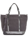 Cabas XS AJ 2way Canvas Tote Bag Anthracite - VANESSA BRUNO - BALAAN 2