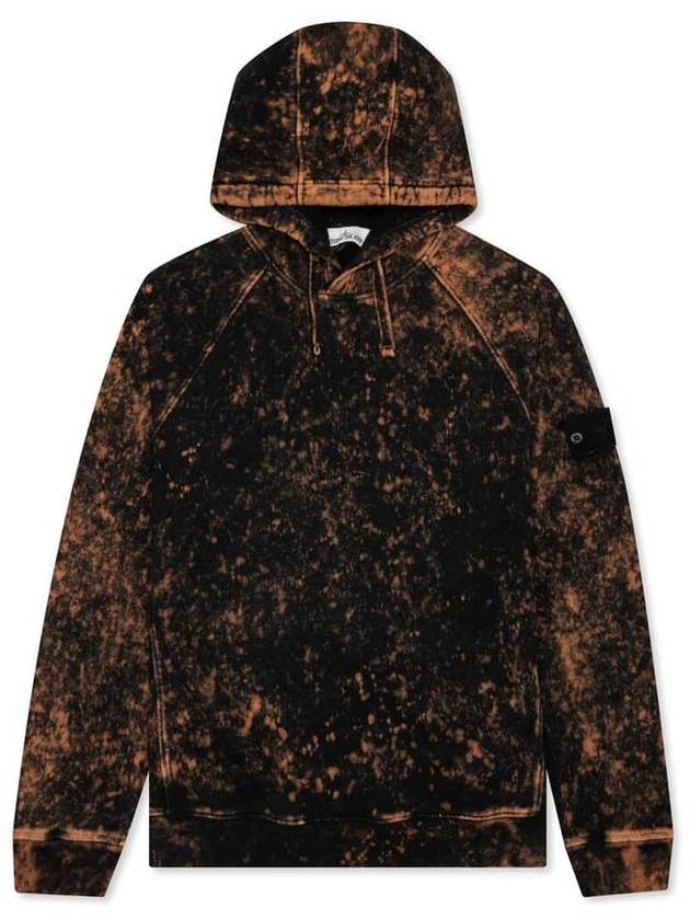 Wappen Tie-Dye Brushed Hoodie Black - STONE ISLAND - BALAAN 6