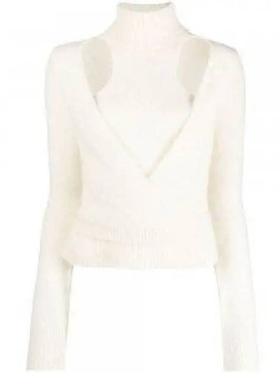 Alpaca Blend Turtleneck Ivory - GANNI - BALAAN 2