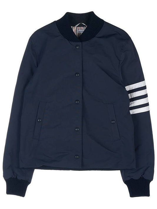 4-bar down bomber jacket navy - THOM BROWNE - BALAAN 2