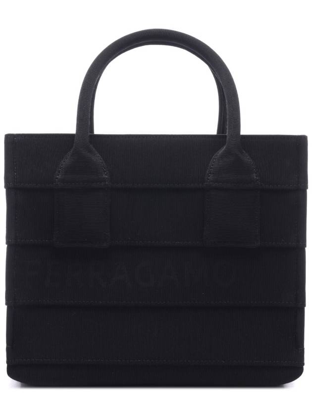 Logo Signature Tote Beach Bag Black - SALVATORE FERRAGAMO - BALAAN 2