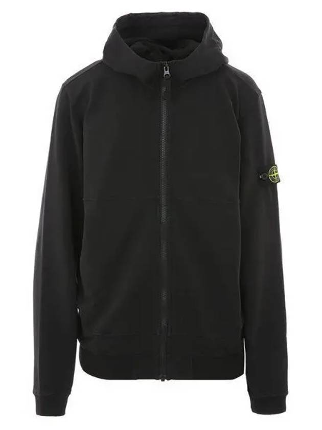 781660842 V0029 Logo Patch Black Hooded Zip up 4A 987406 - STONE ISLAND - BALAAN 1