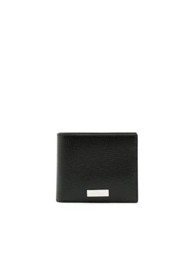 Dual Tone Half Wallet Black - SALVATORE FERRAGAMO - BALAAN 1