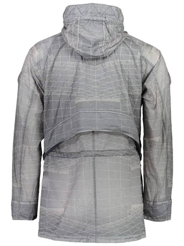 Men's Wappen Reflective Grid Lamy Windbreaker Grey - STONE ISLAND - BALAAN 4