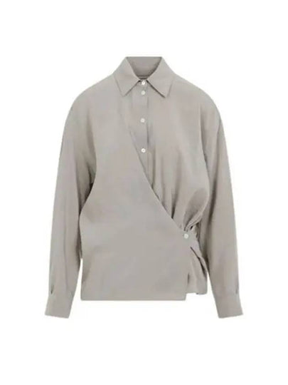 Dry Silk Straight Collar Twist Shirt Light Misty Grey - LEMAIRE - BALAAN 2