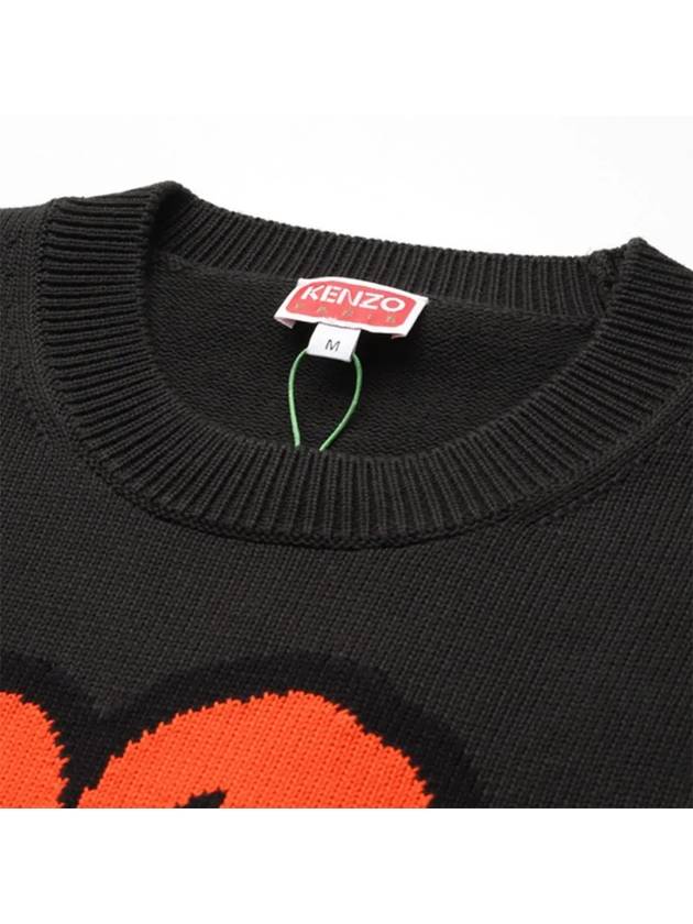 Boke Flower Wool Jumper Knit Top Black - KENZO - BALAAN 3