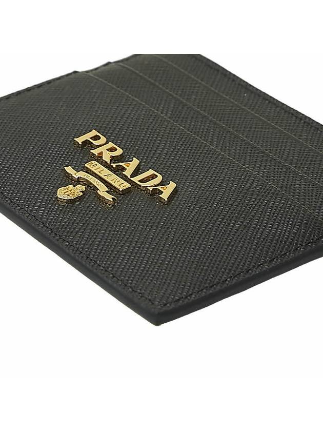 Metal Logo Saffiano Card Wallet Black - PRADA - BALAAN 8