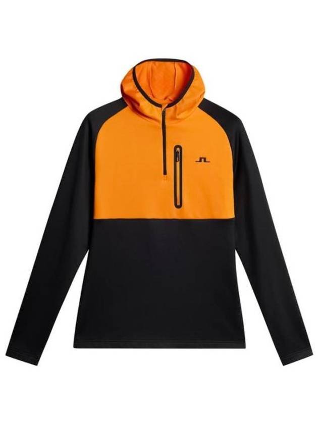 Men's Adam Quarter Zip Hoodie Black - J.LINDEBERG - BALAAN 2