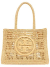 Ella Hand Crochet Small Tote Bag Beige - TORY BURCH - BALAAN 1